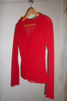 Blusa de Seda Vermelha